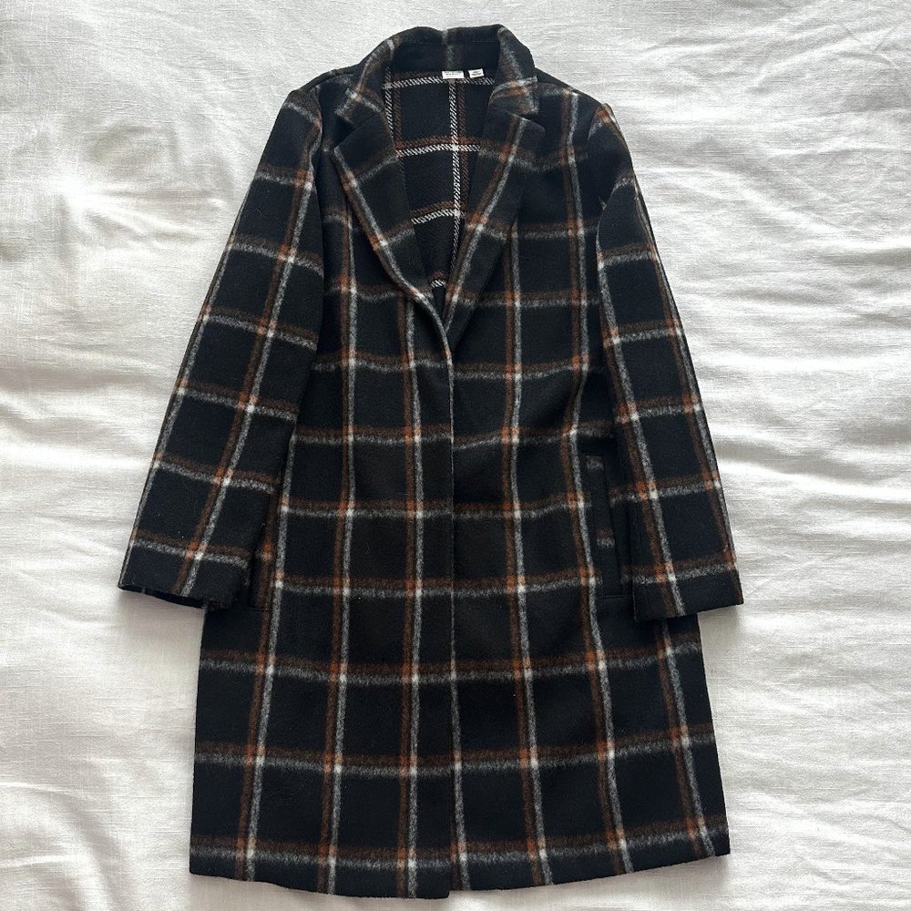 Melrose & Market Black Striped Coat